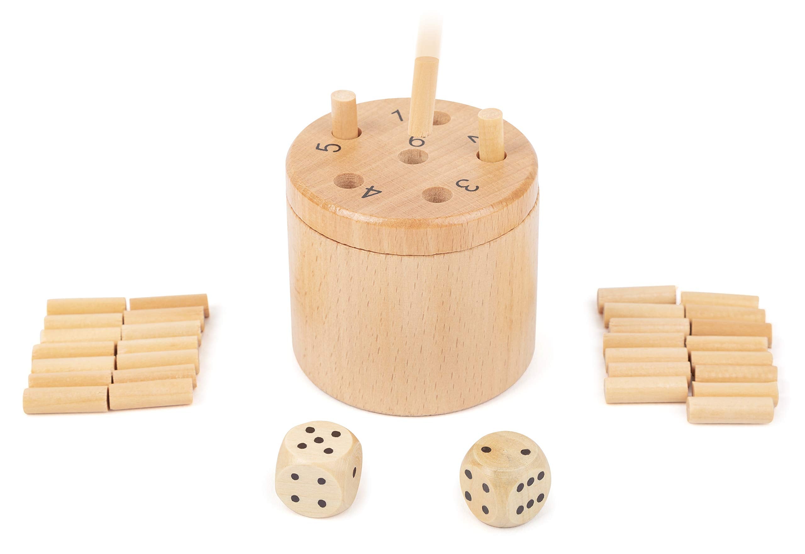 Small Foot 11365 Dice Super Six, a logic 2-6 people, parlour game for The whole family, 39 pieces Toys, Multicolored