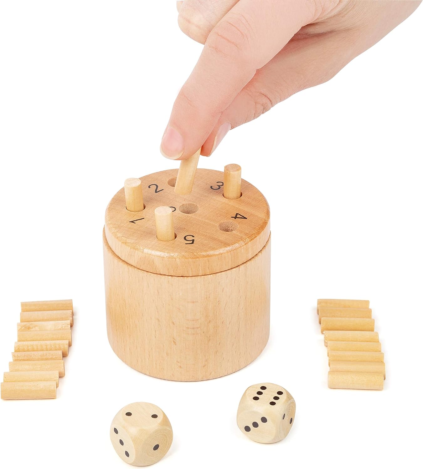Small Foot 11365 Dice Super Six, a logic 2-6 people, parlour game for The whole family, 39 pieces Toys, Multicolored