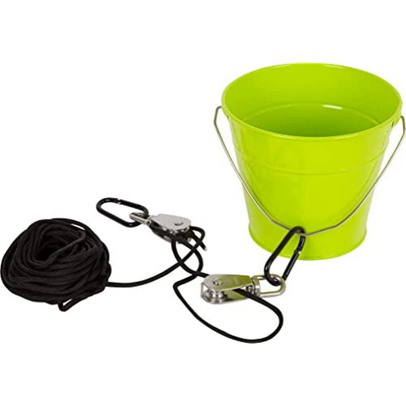 small foot 11905 Pulley with Metal Bucket, for Garden Toys and The Outdoor Assortment, for Ages 3+ Years, Multicolor