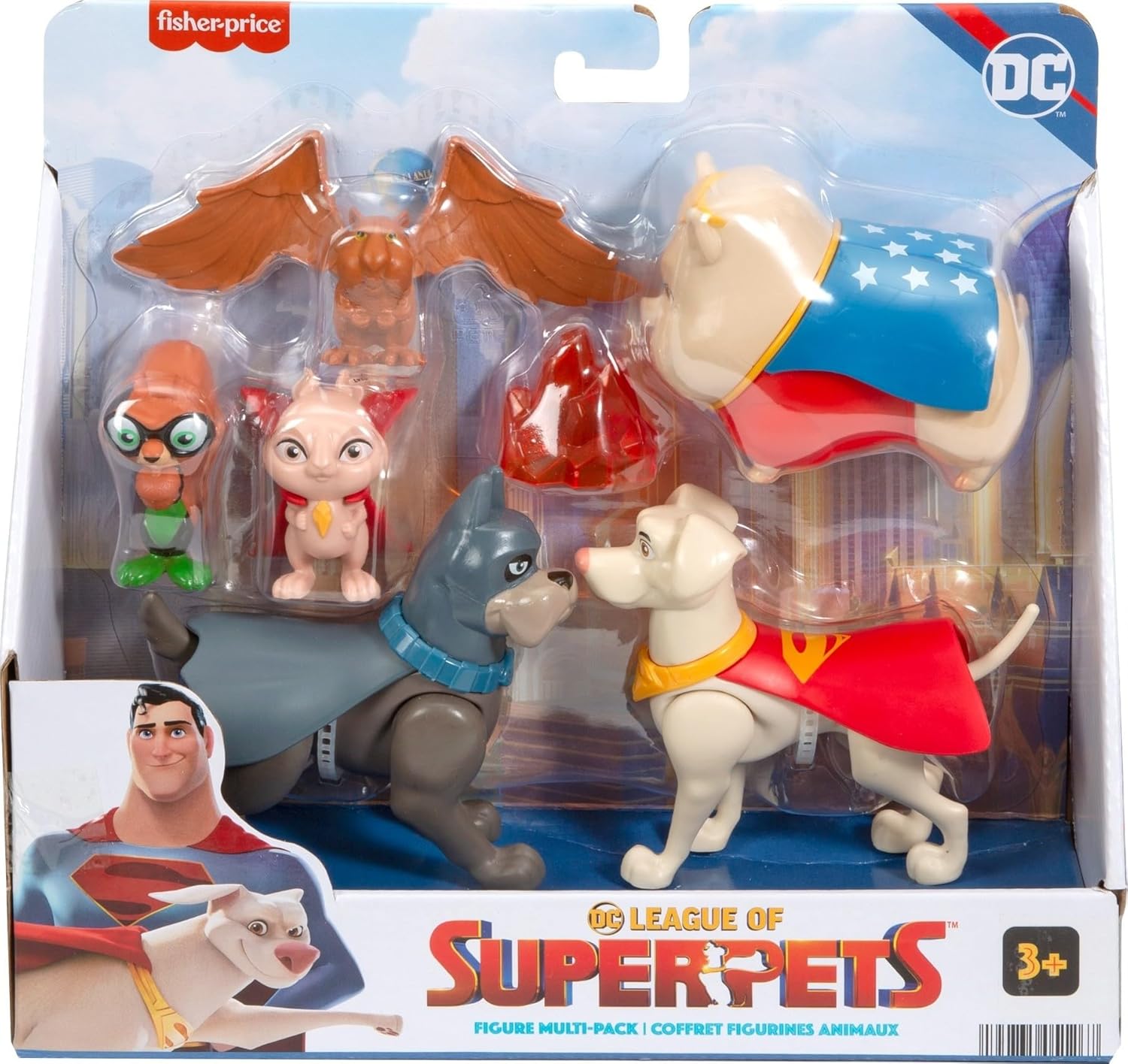 Fisher-Price DC Comics DC Liga de Super Mascotas Multi Super Pack Figuras de Juguete (Mattel HGL00