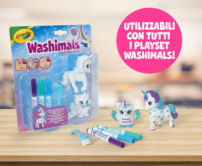 CRAYOLA 74-7473 Washimals Peculiar Pets Unicorn and Owl Refill Set, for Children from 3 Years, Assorted Colours, 1 Unit, Pack of 1