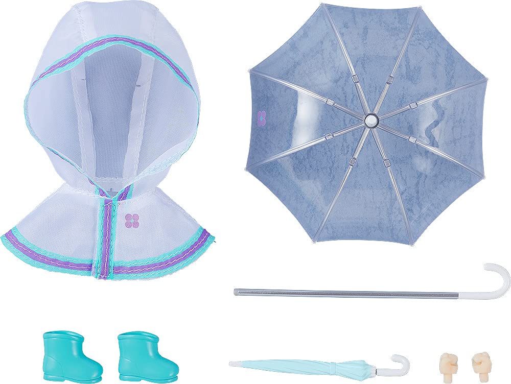 Original Character Good Smile Company Parts for Nendoroid Doll Figures Outfit Set Rain Poncho - WHI