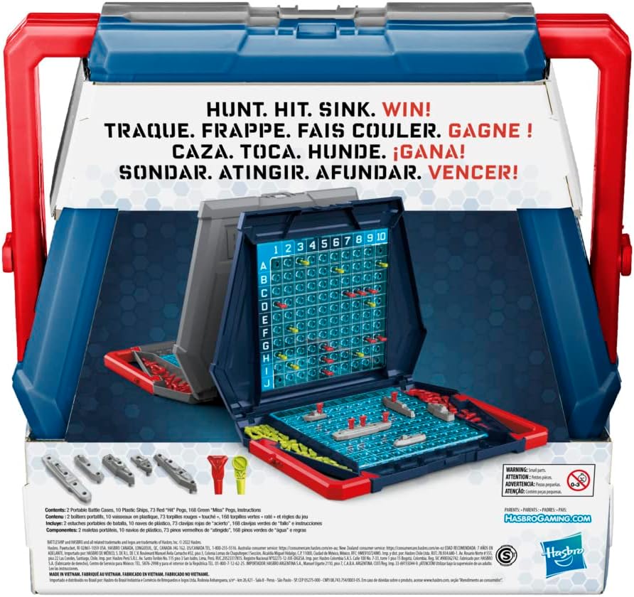 Hasbro Gaming Battleship Classic Board Game, Strategy Game for Kids Ages 7 and Up, Fun Kids Game for 2 Players