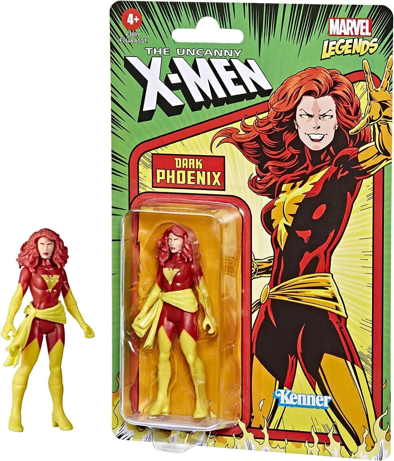 Marvel Hasbro Legends Series 9.5 cm Retro 375 Collection Dark Phoenix Action Figure Toy, Multicolor, F3809