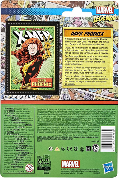Marvel Hasbro Legends Series 9.5 cm Retro 375 Collection Dark Phoenix Action Figure Toy, Multicolor, F3809