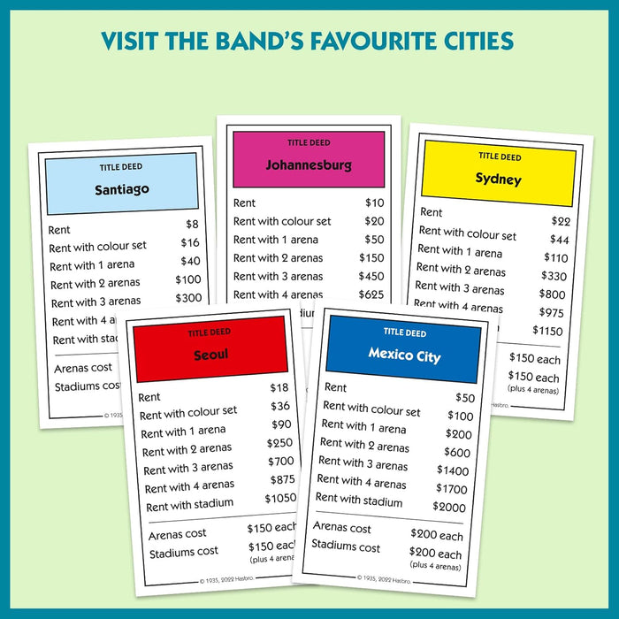 Winning Moves Metallica World Tour Monopoly Board Game, Tour Around The Globe Including Sao Paolo, Chicago and Quebec, Buy Properties with Metallic-Bucks, Makes a Great Gift for Ages 14 Plus