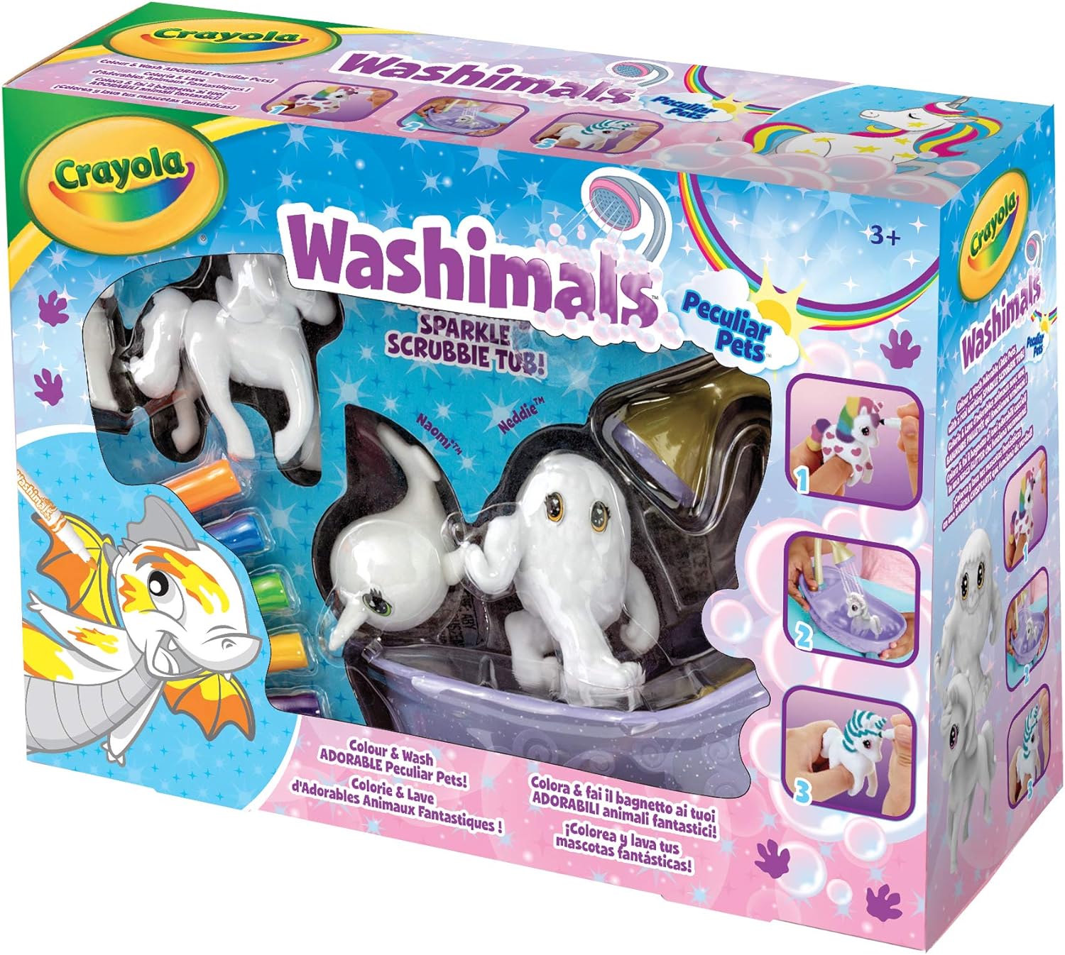 CRAYOLA Washimals Peculiar Pets Playset |Creative Colouring Crafts Kit With Washable Marker Pens And Fairy Animals For Ages 3+