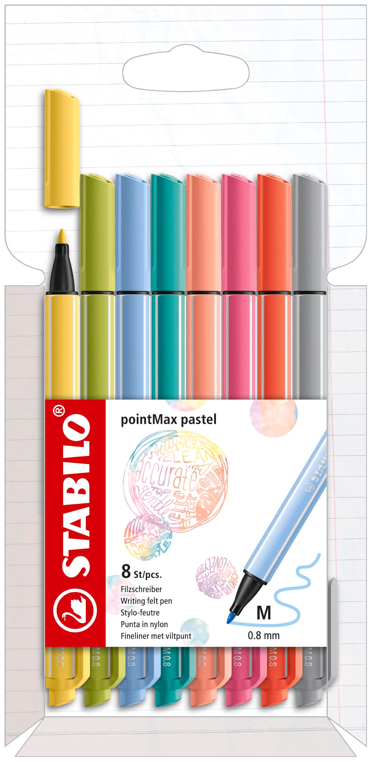 Fineliner - STABILO pointMax - Pack of 8