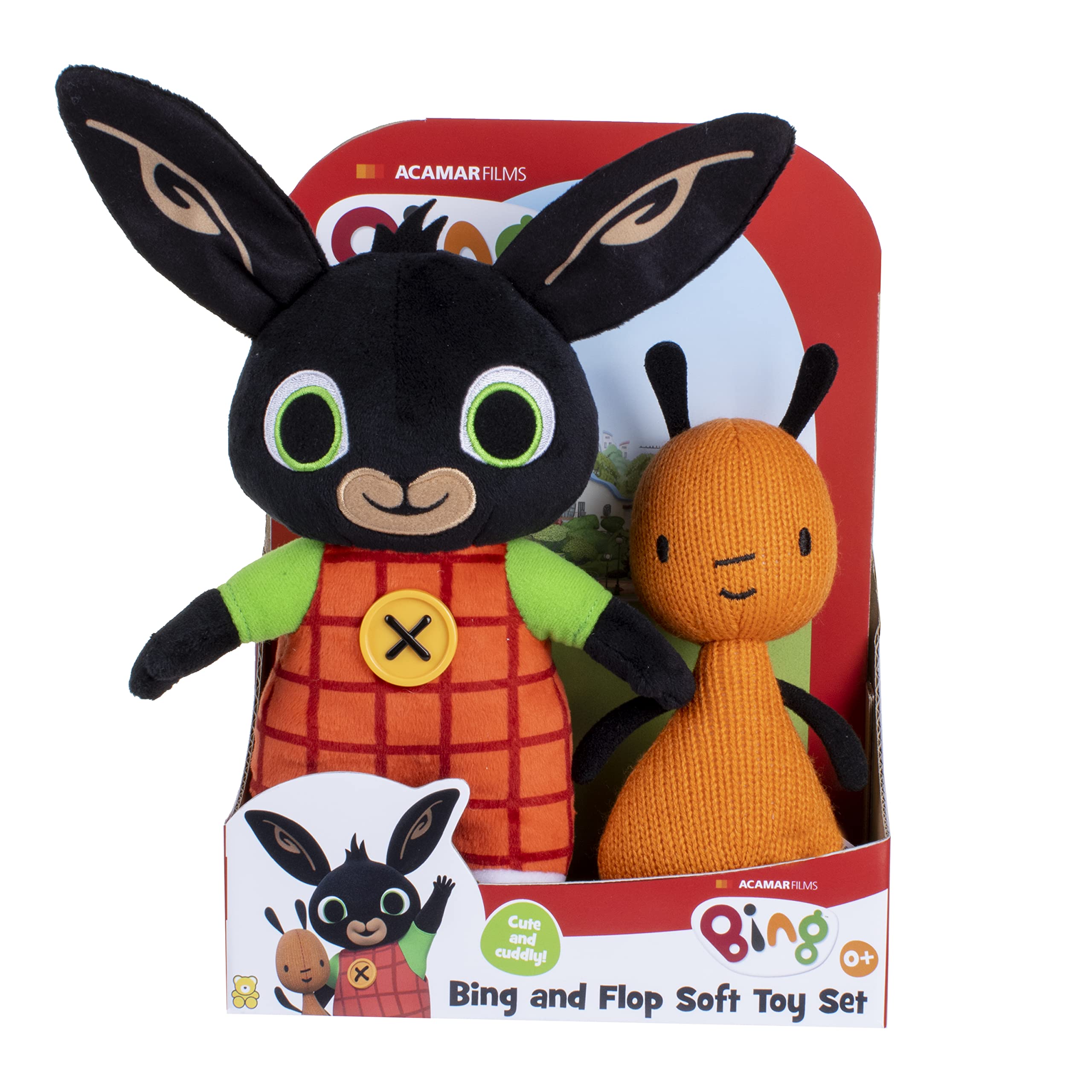 Golden Bear Bing & Flop Super Soft Plush Toy Set Mascots Rabbit Cuddly Kids Gift 2 PCS