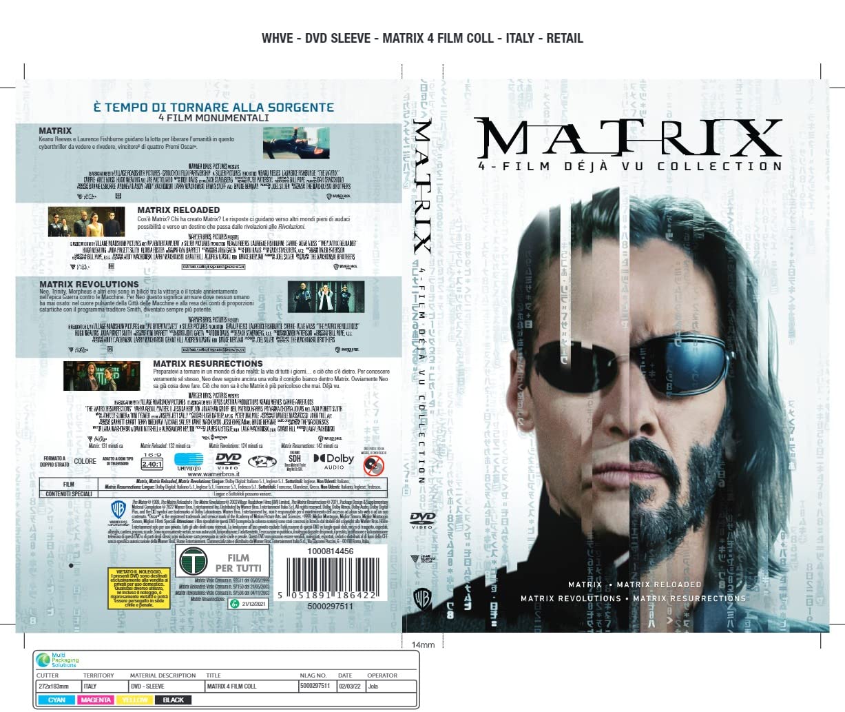 Matrix 4 Film Deja-Vu Collection (4 Dvd) - (Italian Import)