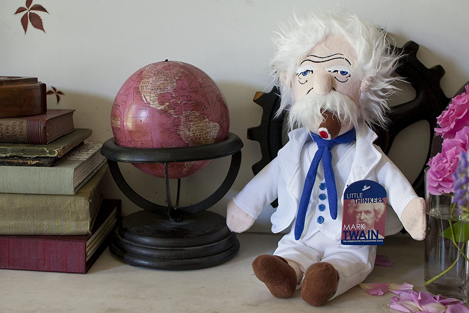 The Unemployed Philosophers Guild Mark Twain Little Thinker - 11" pluche pop voor kinderen en volwassenen