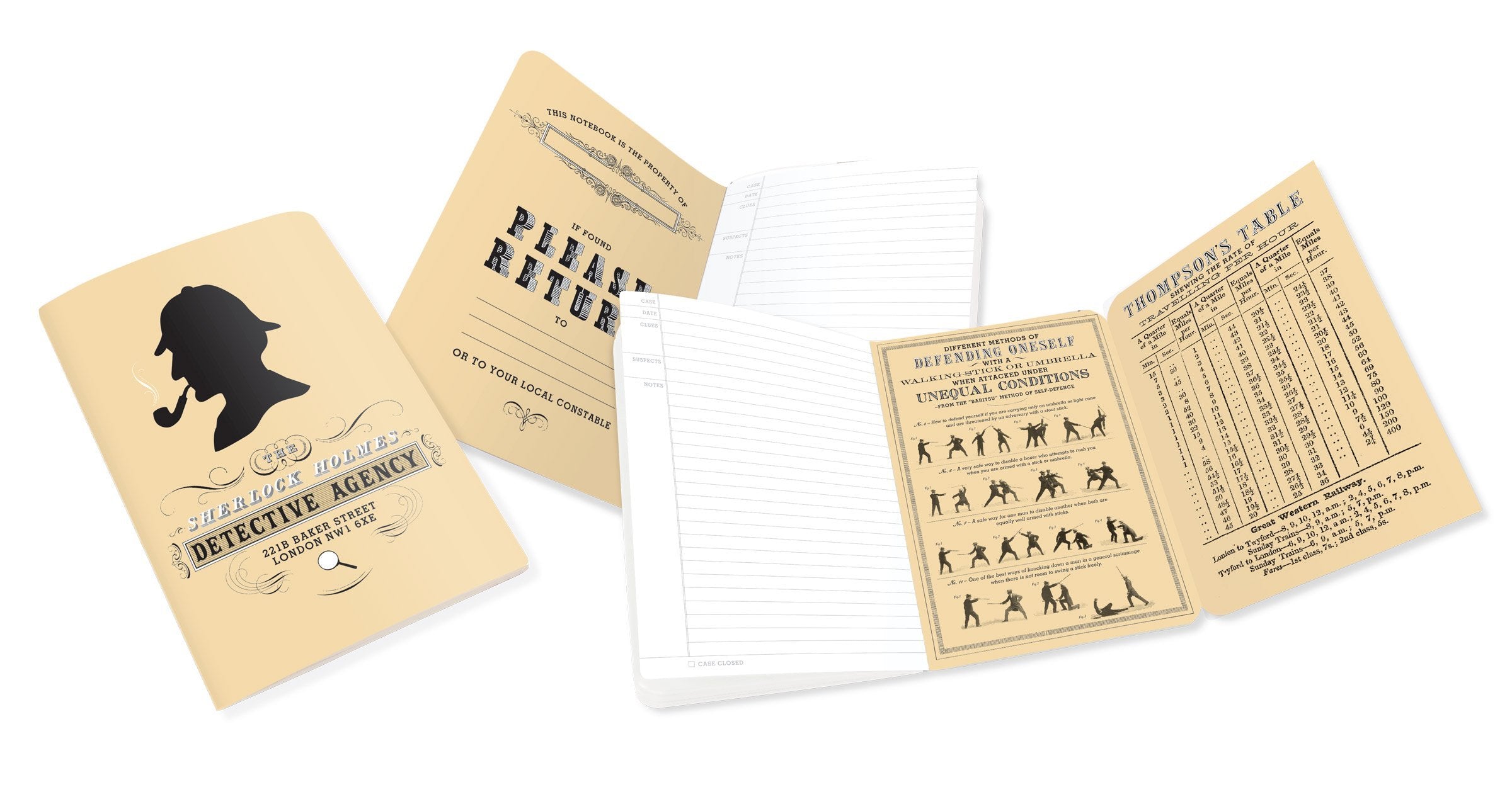 Sherlock Holmes Notebook - 7" x 4.75"