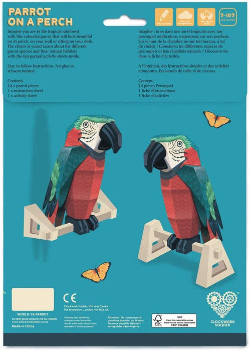 Clockwork Soldier Parrot On A Perch