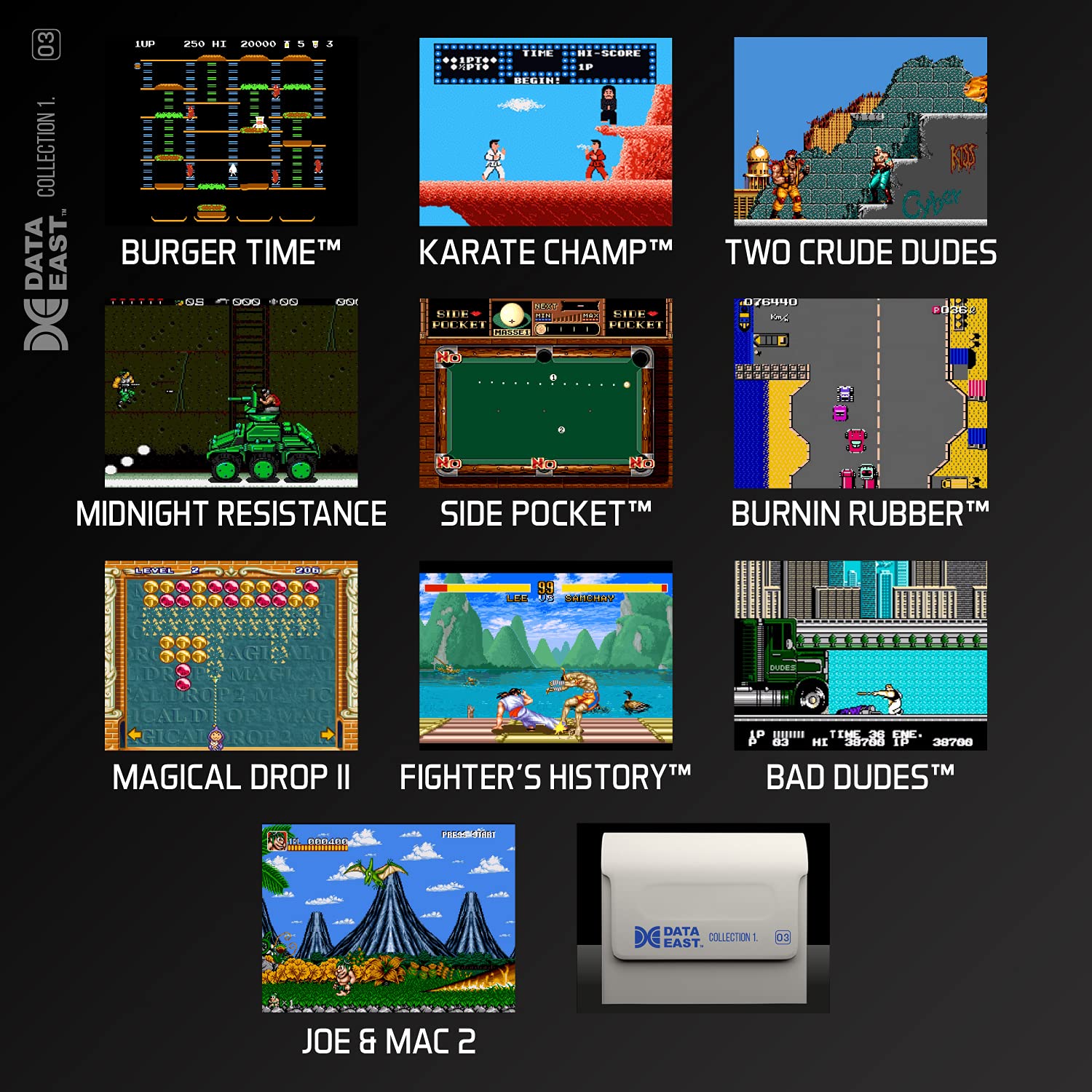 Blaze Evercade Data East Cartridge 1