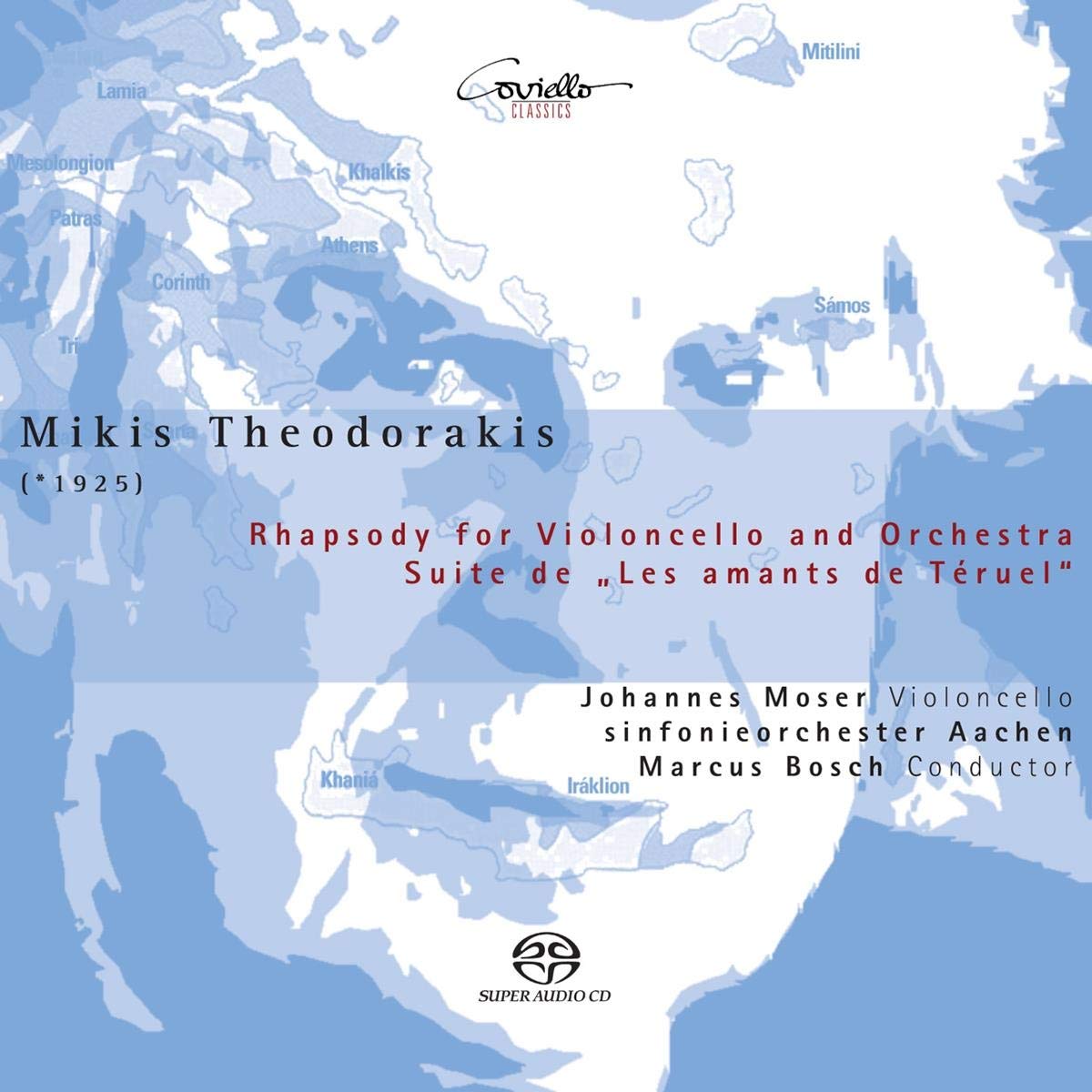 Mikis Theodorakis: Rhapsodie für Violoncello und Orchester / Johannes Moser: Suite aus 'Les amants de Téruel'