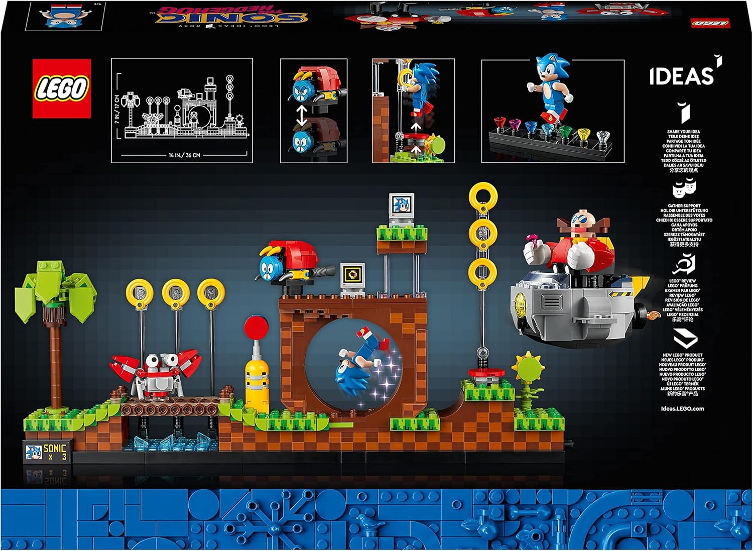 LEGO Ideas Sonic the Hedgehog – Green Hill Zone 21331 Building Kit; Nostalgia Gift for Yourself, Any Millennial Sonic the Hedgehog Fan or Lover of 1990s Computer Game Memorabilia (1,125 Pieces