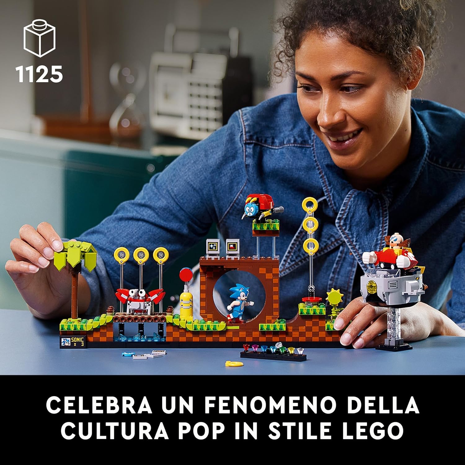 LEGO Ideas Sonic the Hedgehog – Green Hill Zone 21331 Building Kit; Nostalgia Gift for Yourself, Any Millennial Sonic the Hedgehog Fan or Lover of 1990s Computer Game Memorabilia (1,125 Pieces