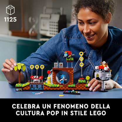 LEGO Ideas Sonic the Hedgehog – Green Hill Zone 21331 Building Kit; Nostalgia Gift for Yourself, Any Millennial Sonic the Hedgehog Fan or Lover of 1990s Computer Game Memorabilia (1,125 Pieces