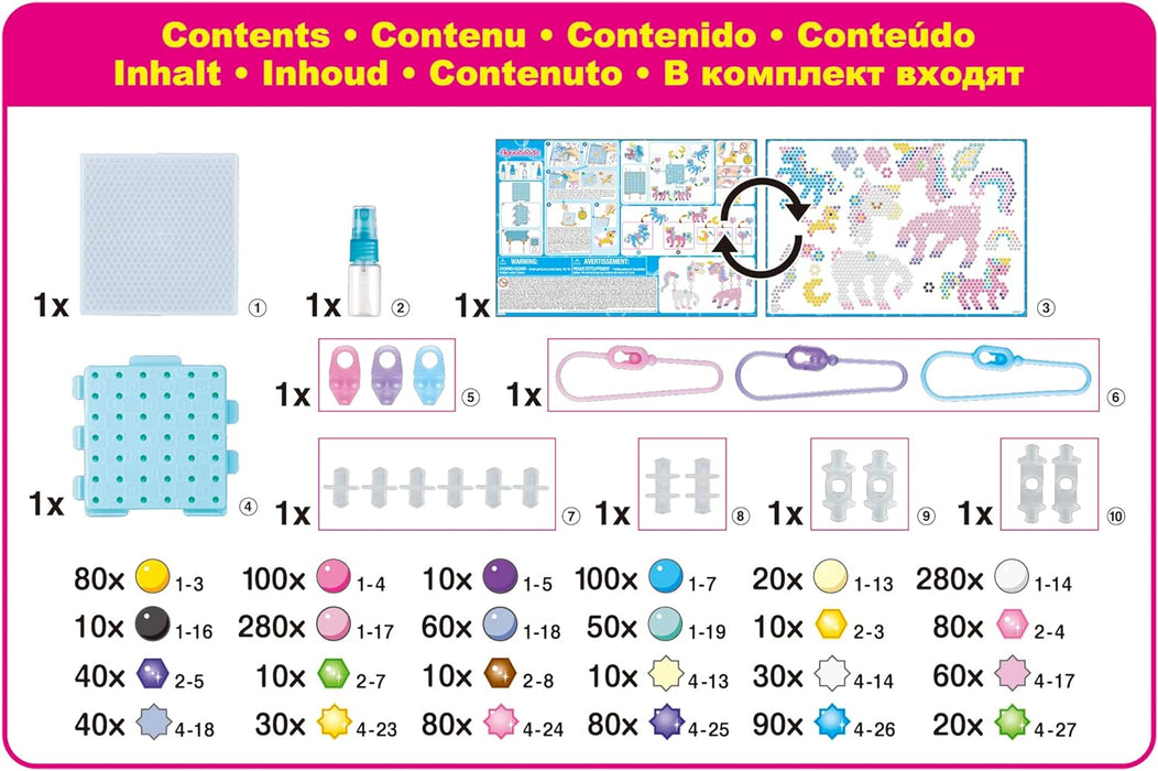 Aquabeads 31944 Mystic Unicorn Set, Multi Color & Jewel 79178 Bead Pack - Multi-coloured