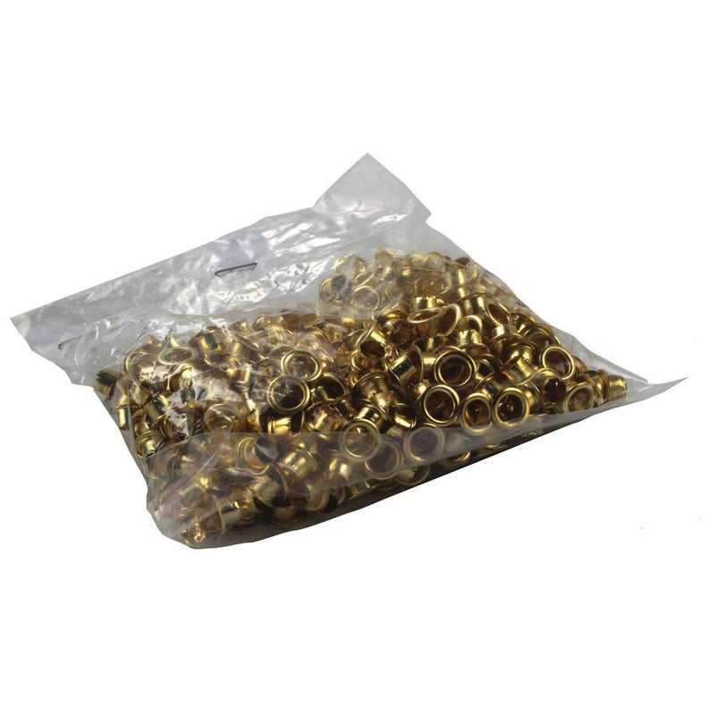 Rexel Natural Brass Finish Eyelets, For up to 15 Sheets, 4.7 mm Diameter and 3.2 mm Length, Use with Hole Punch and Eyelet Pliers, Copper Plated, Pack of 500, 20320050 1 Pack of 500