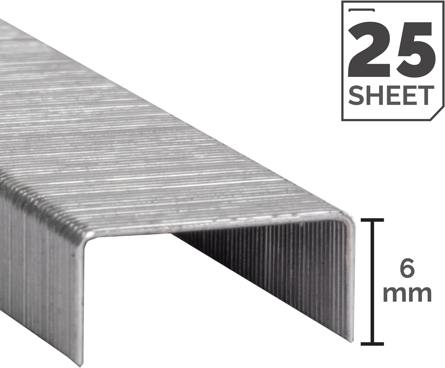 Fellowes Staples 26/6mm for Half Strip Staplers – Box of 5000, 1 Pack – Silver