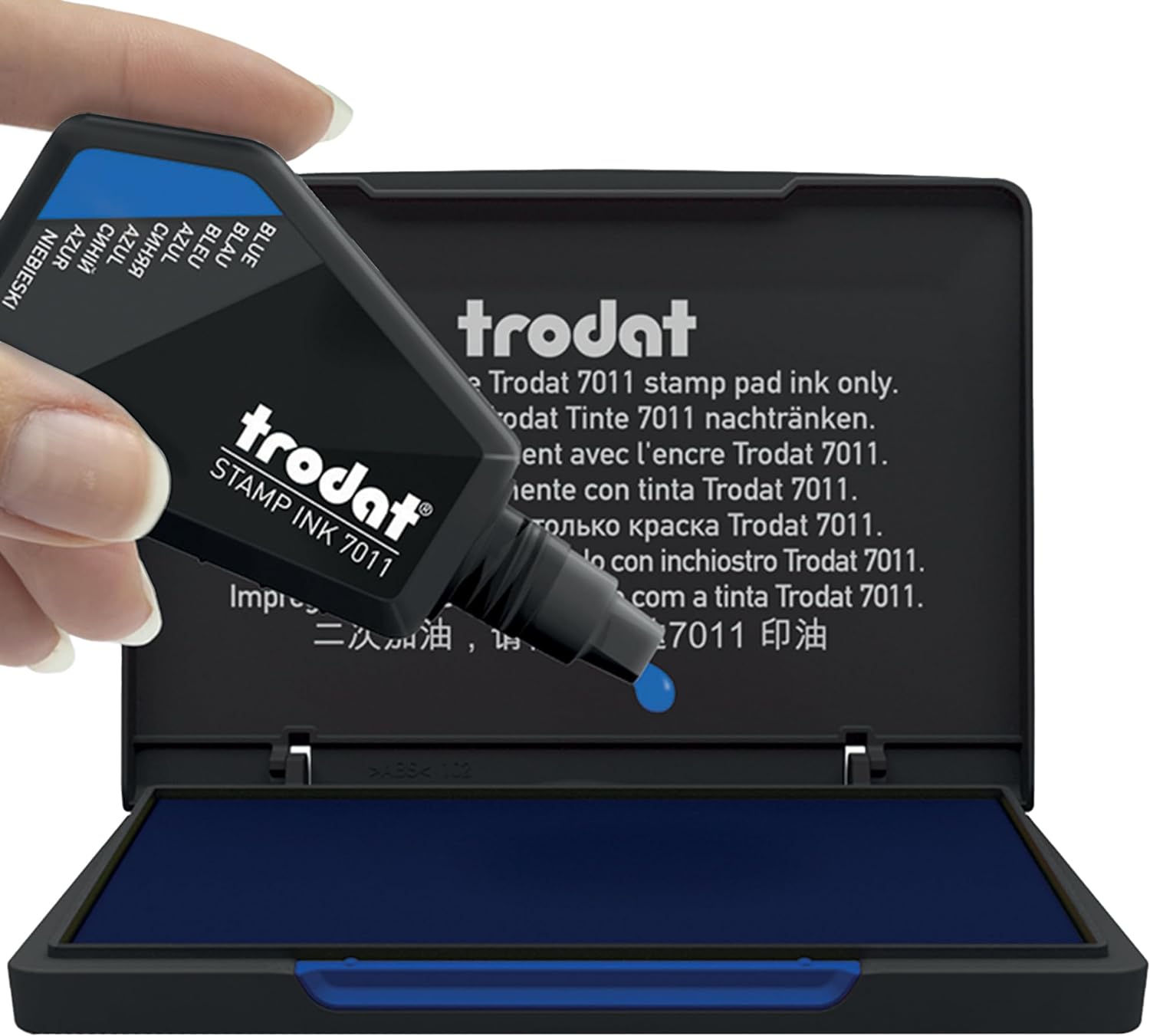 Trodat Large Ink Pad for Traditional Stamps - 158 x 90 mm (Blue
