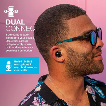 JLab Go Air Pop True Wireless Earbuds, Headphones In Ear, Bluetooth Earphones with Microphone, Wireless Ear Buds, TWS Bluetooth Earbuds with Mic, USB Charging Case, Dual Connect, EQ3 Sound