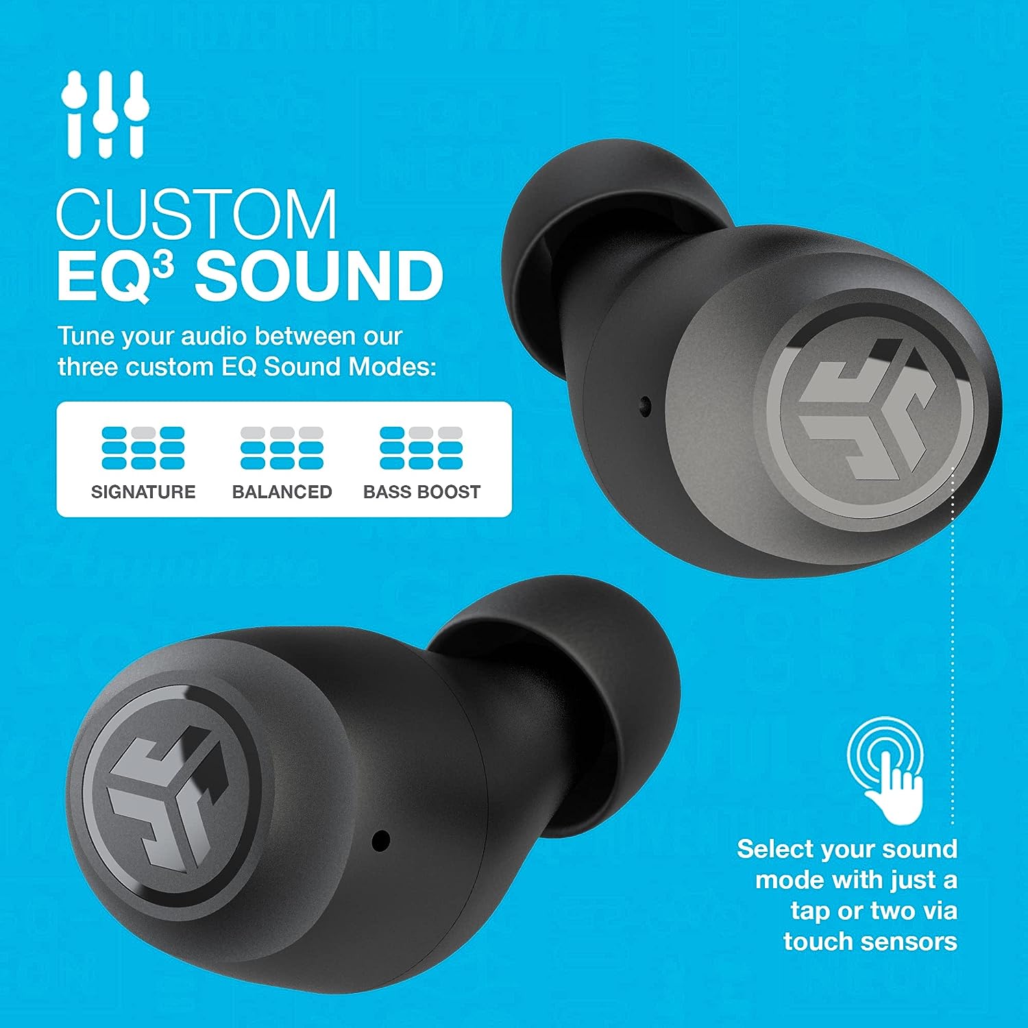 JLab Go Air Pop True Wireless Earbuds, Headphones In Ear, Bluetooth Earphones with Microphone, Wireless Ear Buds, TWS Bluetooth Earbuds with Mic, USB Charging Case, Dual Connect, EQ3 Sound