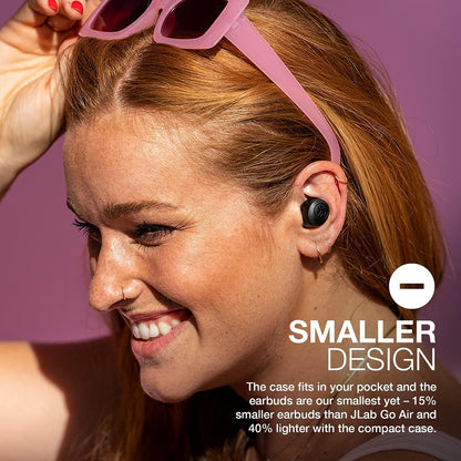 JLab Go Air Pop True Wireless Earbuds, Headphones In Ear, Bluetooth Earphones with Microphone, Wireless Ear Buds, TWS Bluetooth Earbuds with Mic, USB Charging Case, Dual Connect, EQ3 Sound