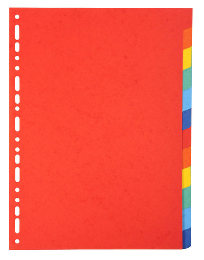 Exacompta - Ref 2012E - Forever Collection - 100% Recycled Dividers - Suitable for A4 Documents, 220gsm 100% Recycled Card, 12 Position - Multicoloured