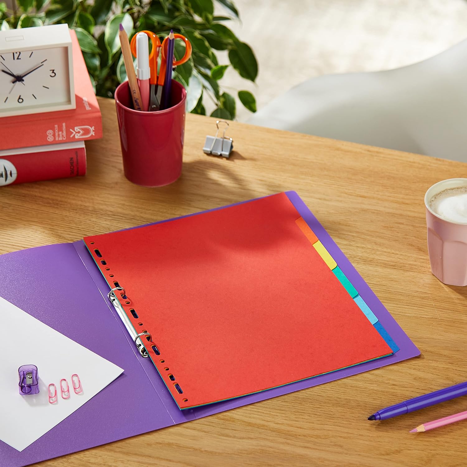 Exacompta - Ref 2106E - Forever Collection - 100% Recycled Dividers - Suitable for A4+ Documents, 220gsm 100% Recycled Card, 6 Position - Multicoloured