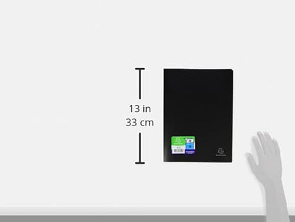 Exacompta - Ref 8521E - Soft PP Display Book - Suitable for A4 Documents, Made from Polypropylene, Lightweight, 20 Pockets, 40 Viewing Pages - Black Cover