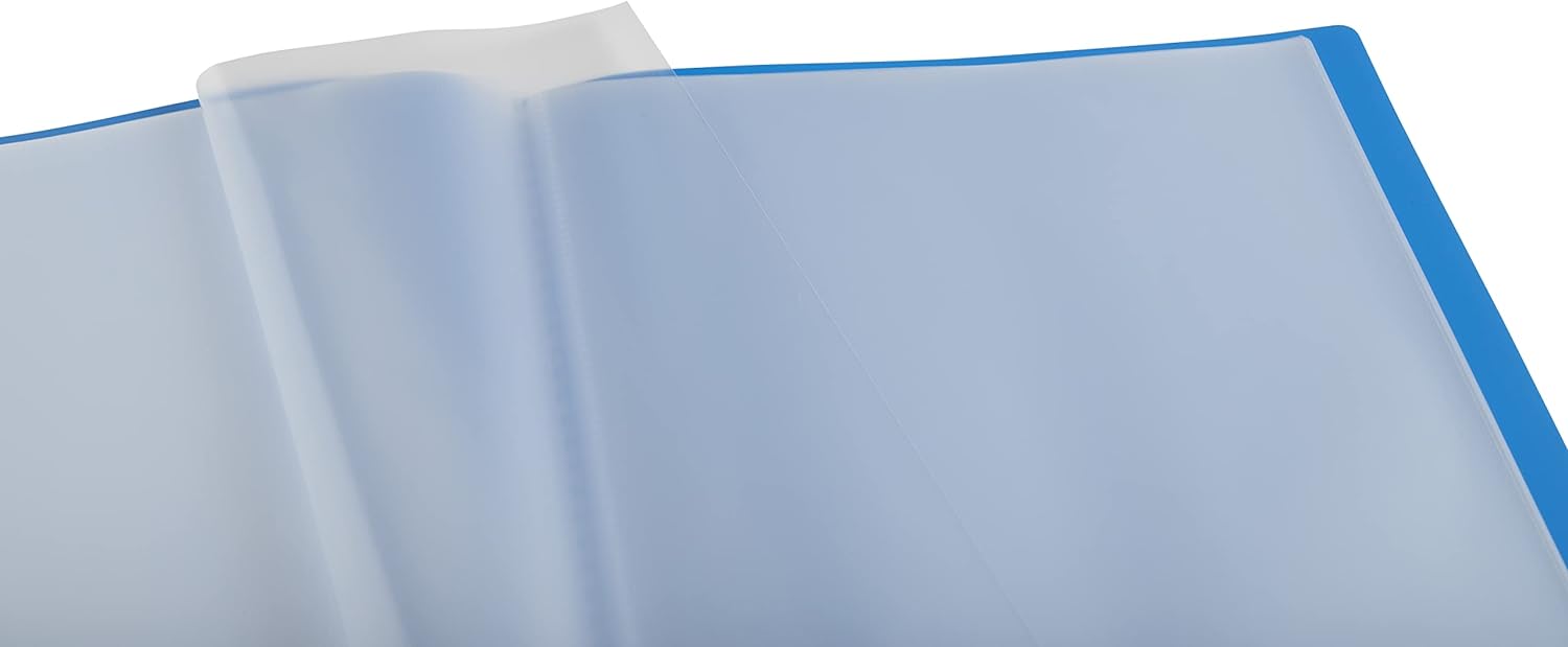 Exacompta - Ref 8522E - Soft PP Display Book - Suitable for A4 Documents, Made from Polypropylene, Lightweight, 20 Pockets, 40 Viewing Pages - Blue Cover