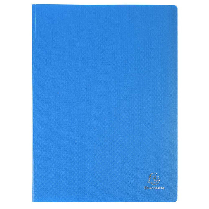 Exacompta - Ref 8522E - Soft PP Display Book - Suitable for A4 Documents, Made from Polypropylene, Lightweight, 20 Pockets, 40 Viewing Pages - Blue Cover