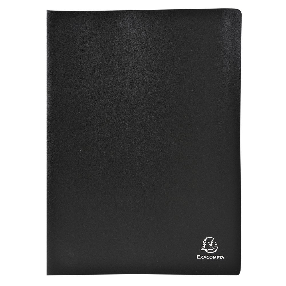 Exacompta - Ref 8541E - Soft PP Display Book - Suitable for A4 Documents, Made from Polypropylene, Lightweight, 40 Pockets, 80 Viewing Pages - Black Cover