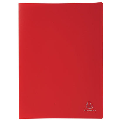 Exacompta - Ref 8545E - Soft PP Display Book - Suitable for A4 Documents, Made from Polypropylene, Lightweight, 40 Pockets, 80 Viewing Pages - Red Cover