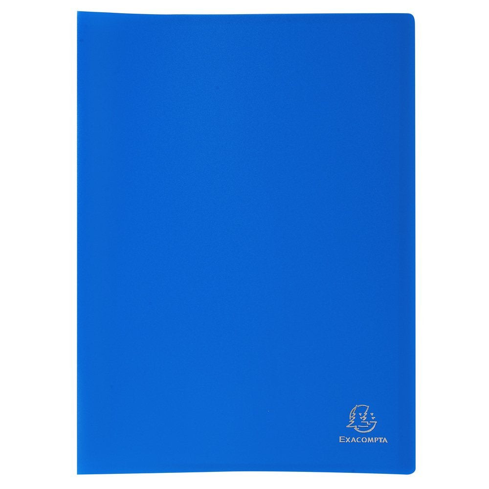 Exacompta - Ref 8547E - Soft PP Display Book - Suitable for A4 Documents, Made from Polypropylene, Lightweight, 40 Pockets, 80 Viewing Pages - Blue Cover