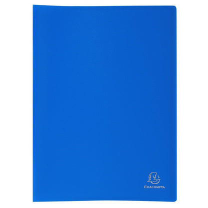 Exacompta - Ref 8547E - Soft PP Display Book - Suitable for A4 Documents, Made from Polypropylene, Lightweight, 40 Pockets, 80 Viewing Pages - Blue Cover