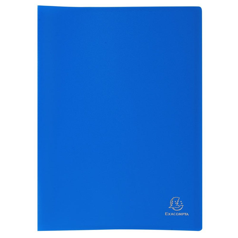 Exacompta - Ref 8547E - Soft PP Display Book - Suitable for A4 Documents, Made from Polypropylene, Lightweight, 40 Pockets, 80 Viewing Pages - Blue Cover