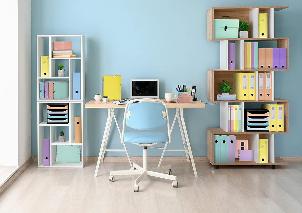 Exacompta - ref. 54568E - 1 Aquarel rigid binder - 2 D-rings of 25 mm - Spine 40 mm - External dimensions: 31.5 x 30 cm - Format to file A4 - Colour: