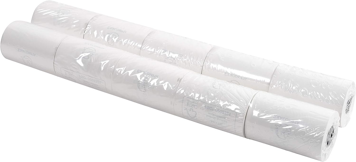 Exacompta - Rollo de papel térmico (55 g, 1 capa, 57 x 40 x 12, 10 unidades