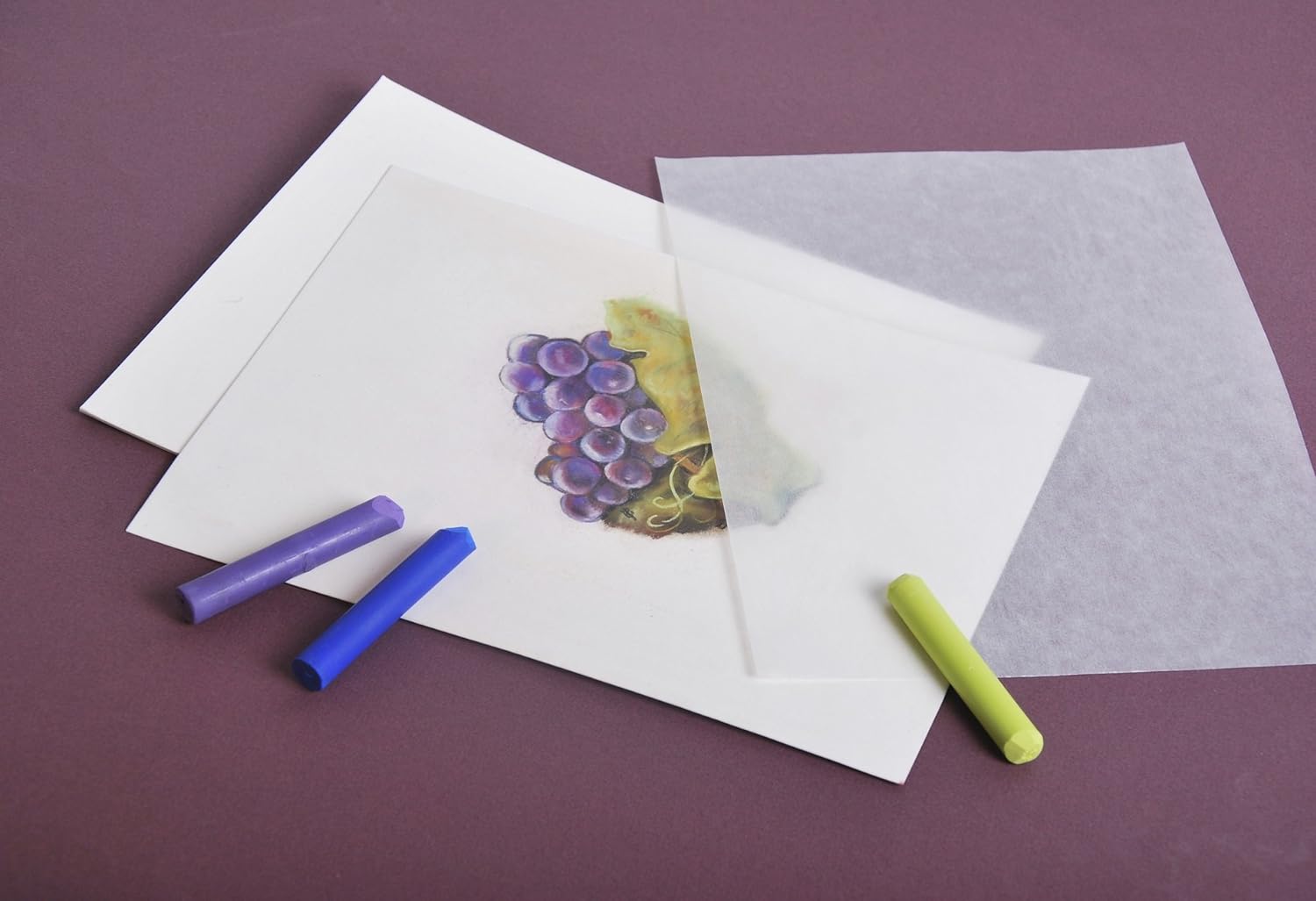 Clairefontaine - Ref 96017C - Pastelmat Pastel Card Pad No.1 (12 Sheets) - 360gsm Card - 24 x 30cm - Assorted Colours - Specially Formulated For Use With Pastels