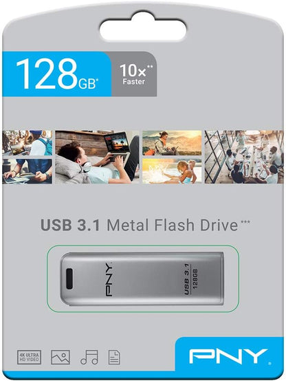 PNY USB Flash Drive Elite Steel 3.1 128GB