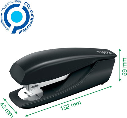 Leitz Stapler, 30 Sheets, Includes Staples, Integrated Staple Remover, 100% Recyclable, Eco Friendly, NeXXt Recycle Range, 56040095, Black