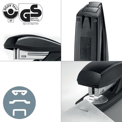 Leitz Stapler, 30 Sheets, Includes Staples, Integrated Staple Remover, 100% Recyclable, Eco Friendly, NeXXt Recycle Range, 56040095, Black