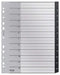 Leitz Index Folder Divider, 1-12 Numerical Tabs, A4, Extra Wide, 90% Recycled Plastic, Eco Friendly, Premium Quality, Recycle Range, 12090095, Black