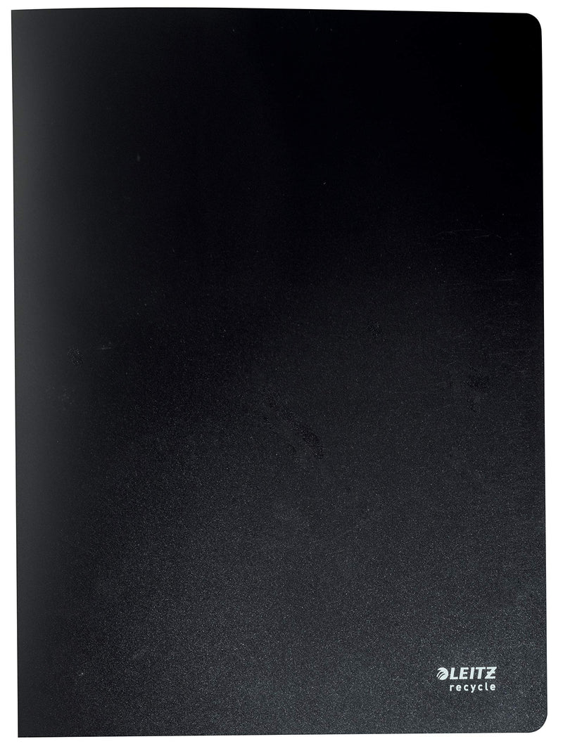 Leitz A4 Display Book, Includes 40 Fixed Plastic Pockets, 80 Sheet Capacity, 100% Recyclable, Eco Friendly, Recycle Range, 46770095, Black