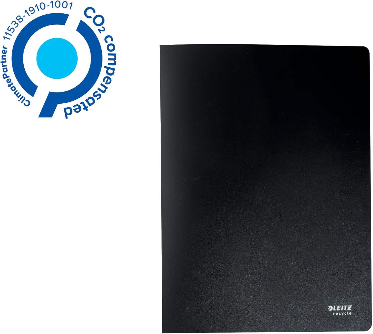 Leitz A4 Display Book, Includes 40 Fixed Plastic Pockets, 80 Sheet Capacity, 100% Recyclable, Eco Friendly, Recycle Range, 46770095, Black