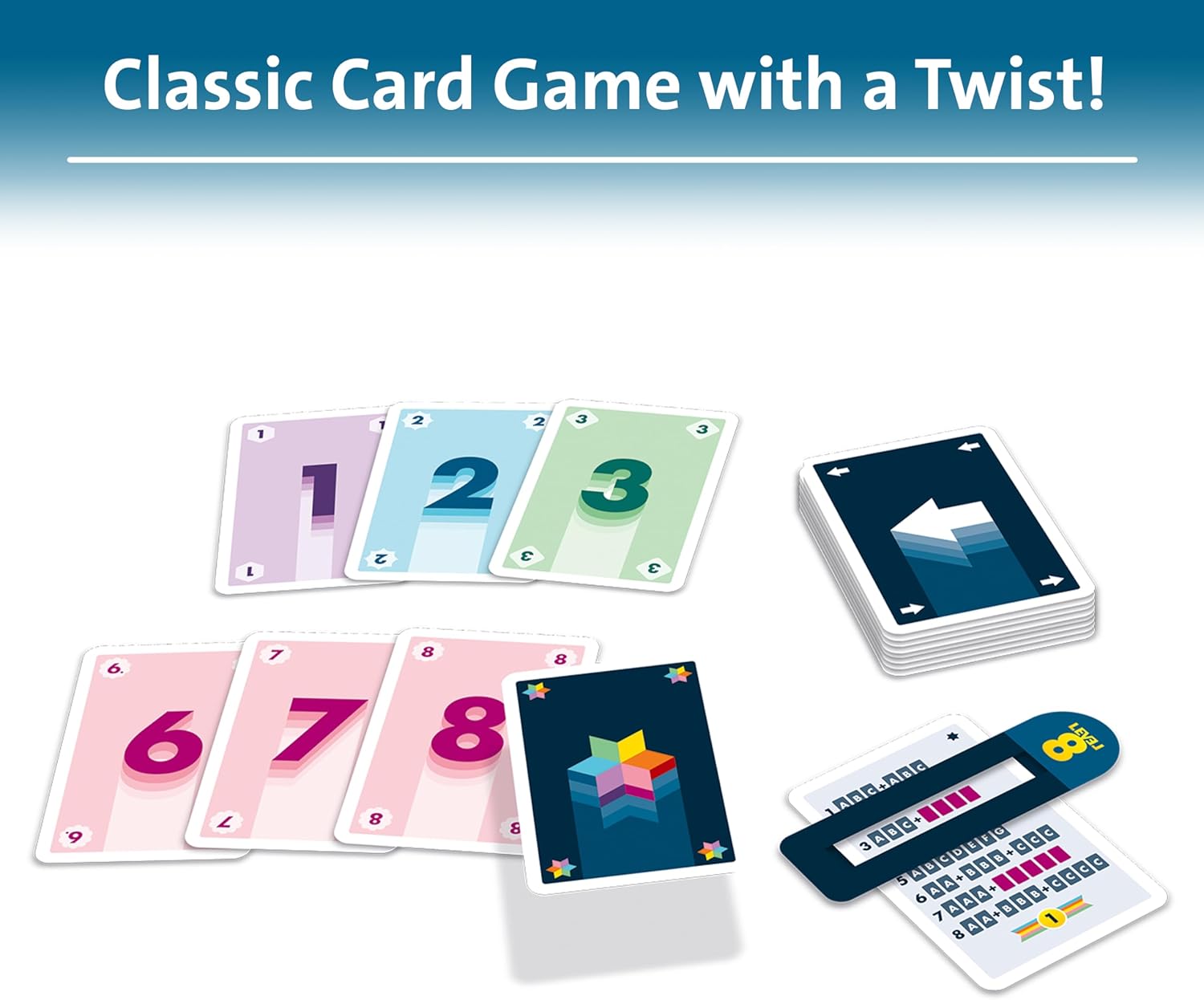 Ravensburger - Level 8, Gioco di Carte per tutta la famiglia, da 2 a 6 giocatori, 8+ Anni, RAV Level 8® | 20865, Ravensburger 20865 - Level 8, Das beliebte Kartenspiel für 2-6 Spieler ab 8 Jahren / Familienspiel / Reisespiel, Ravensburger 20865 - Level 8,