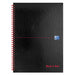 Black n 'Red Cuaderno A4, tapas duras, índice A-Z, a rayas